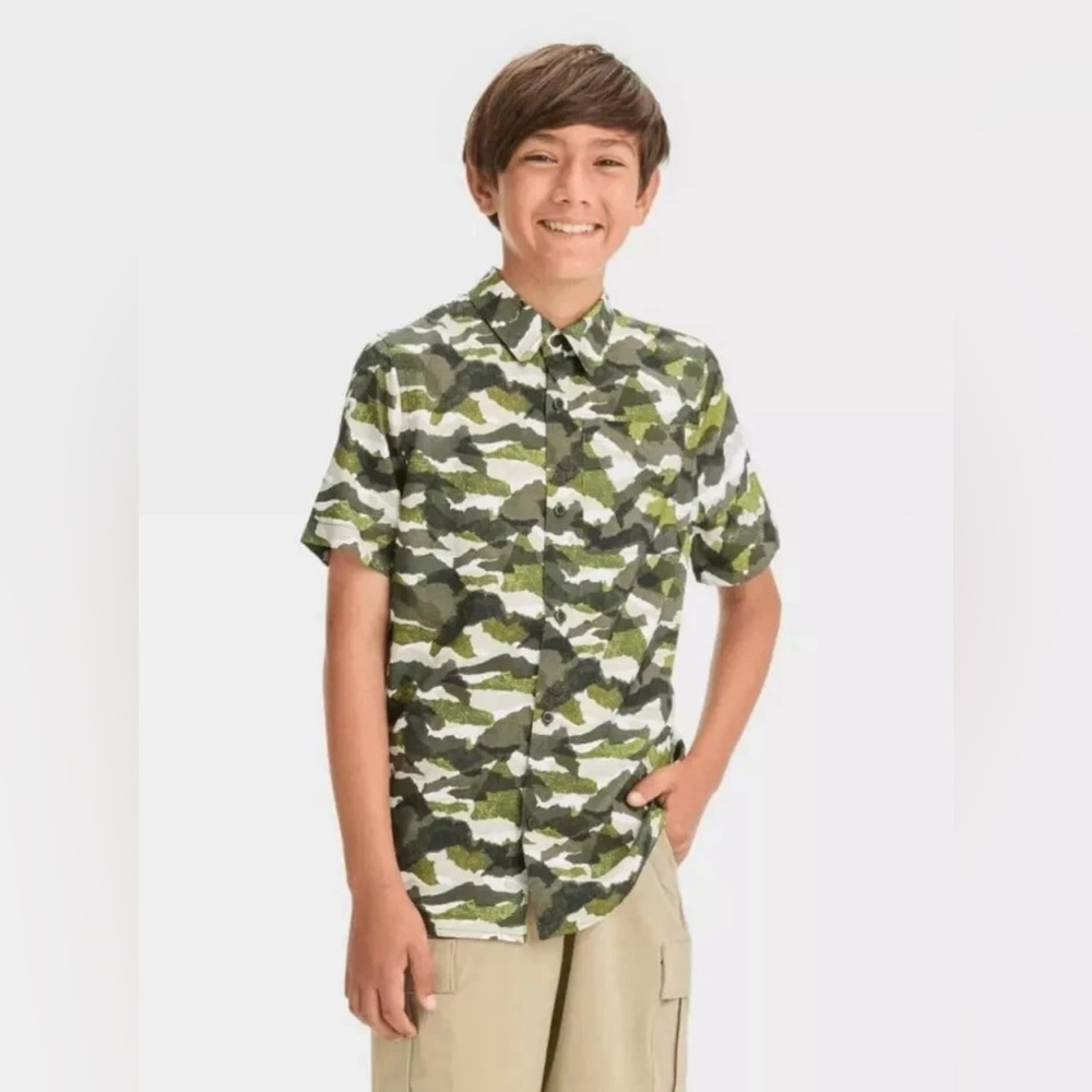 Boys All In Motion Camouflage Shirt XS (4/5)